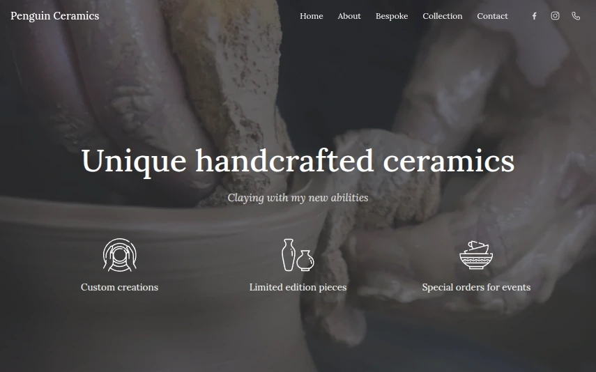 Penguin Ceramics studio website